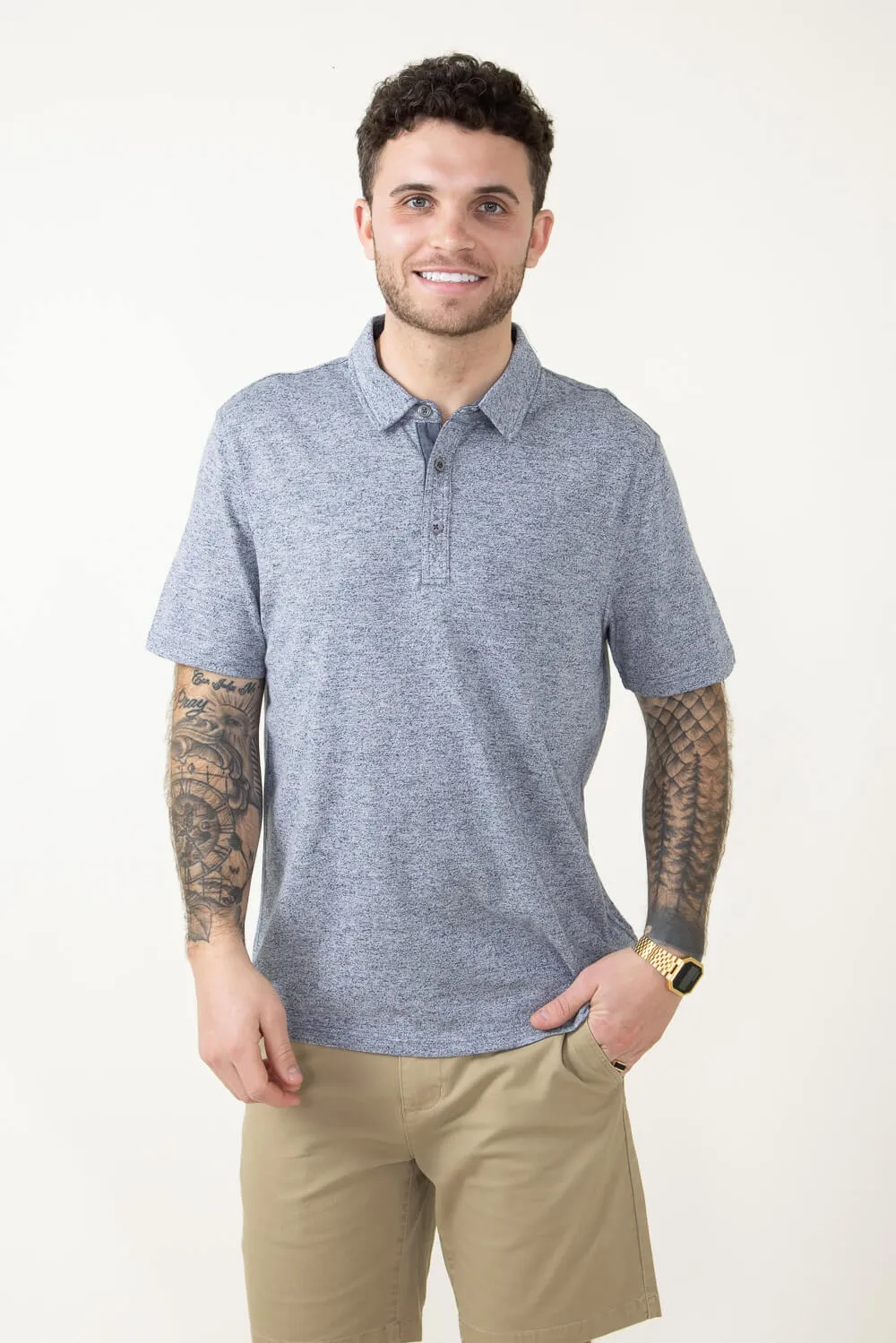 1897 Original Jersey Polo Shirt for Men in Blue | ZS4C3779-SAGRASSOSEA