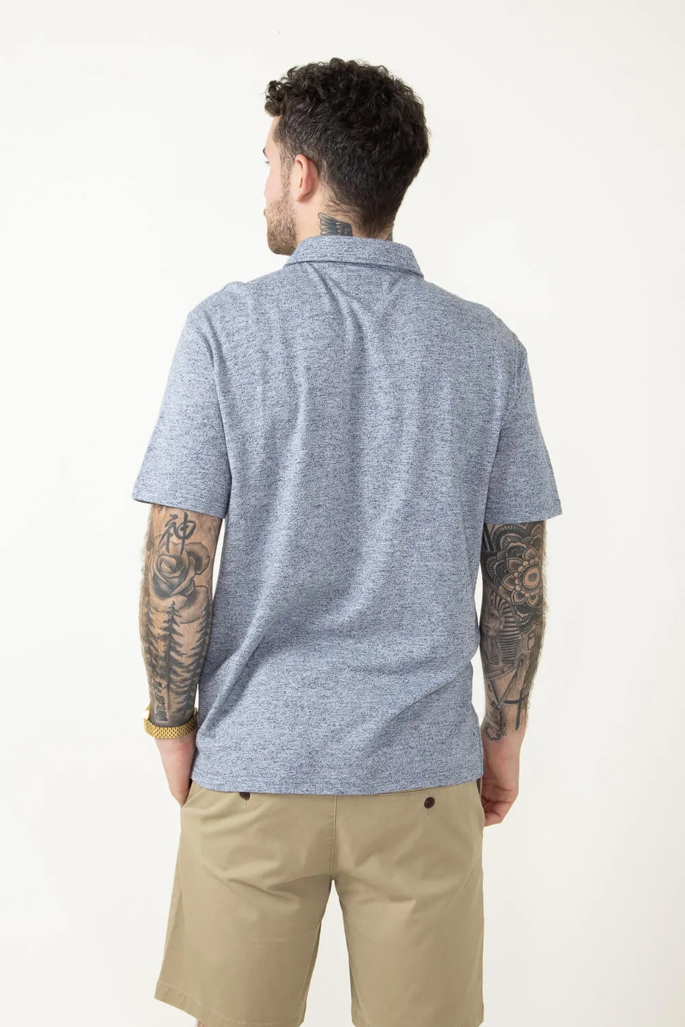 1897 Original Jersey Polo Shirt for Men in Blue | ZS4C3779-SAGRASSOSEA