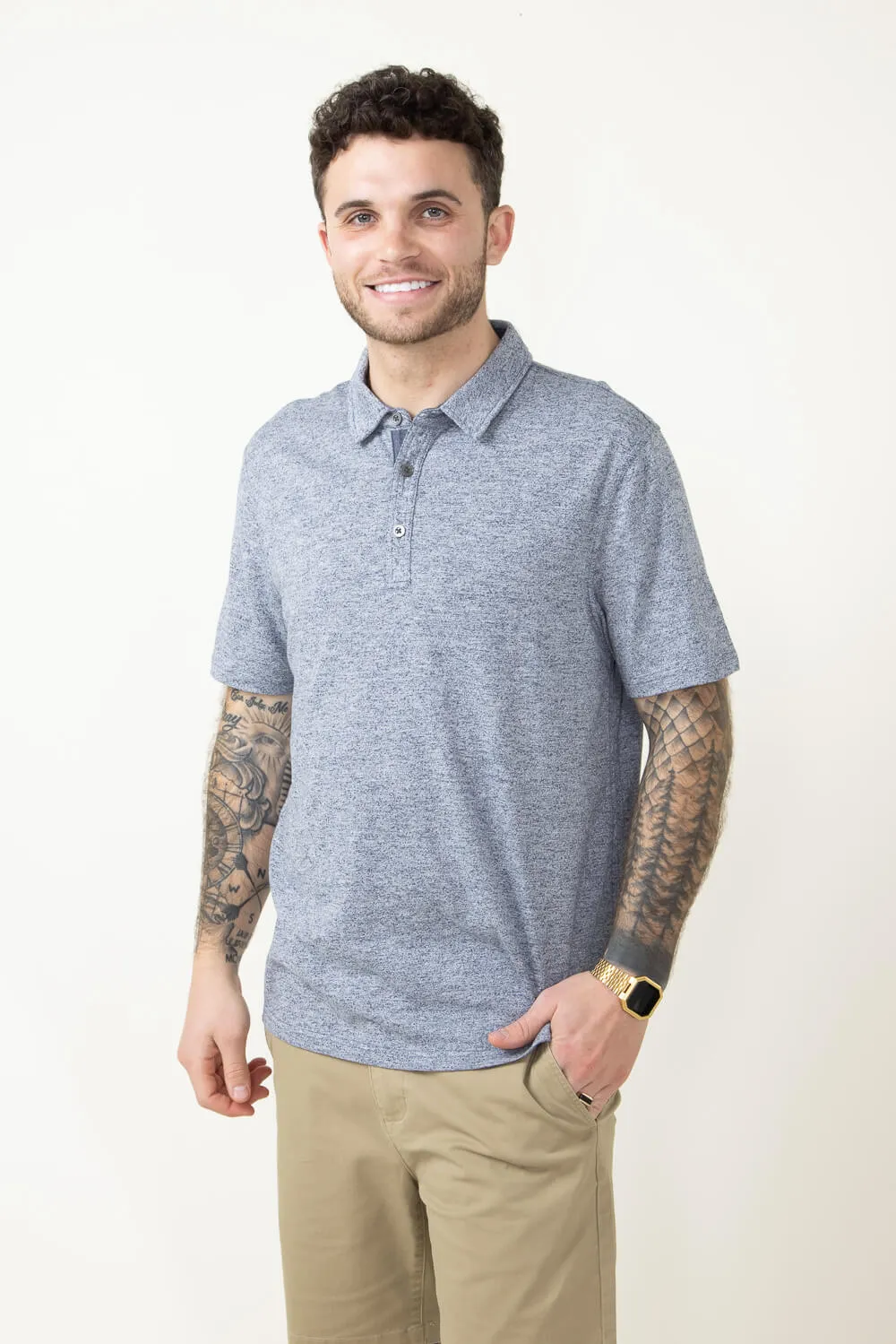 1897 Original Jersey Polo Shirt for Men in Blue | ZS4C3779-SAGRASSOSEA
