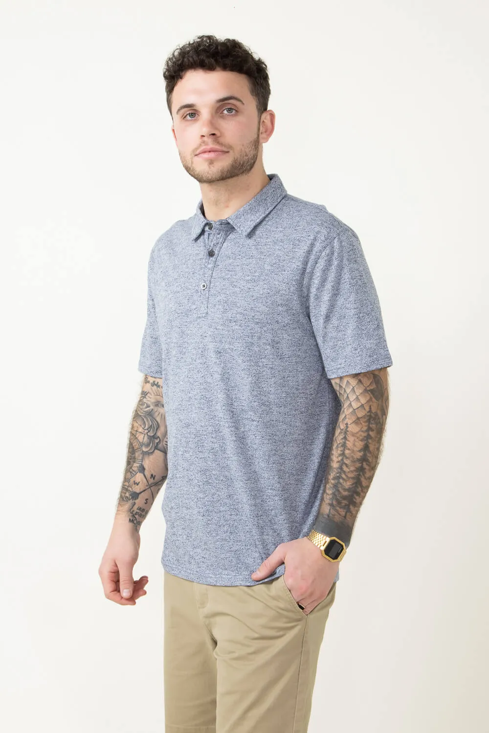 1897 Original Jersey Polo Shirt for Men in Blue | ZS4C3779-SAGRASSOSEA