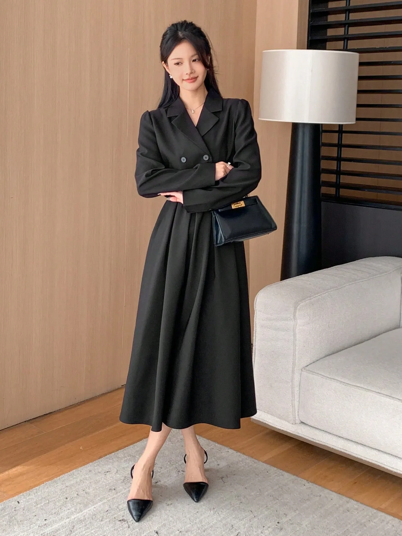 2 pcs Suit Jacket And Spaghetti Strap Dress
