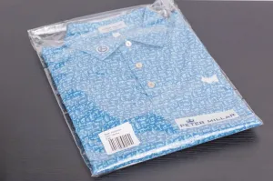 2020 Mardi Gras Tour Tech Bourbon Street Print Lake Blue Polo Shirt
