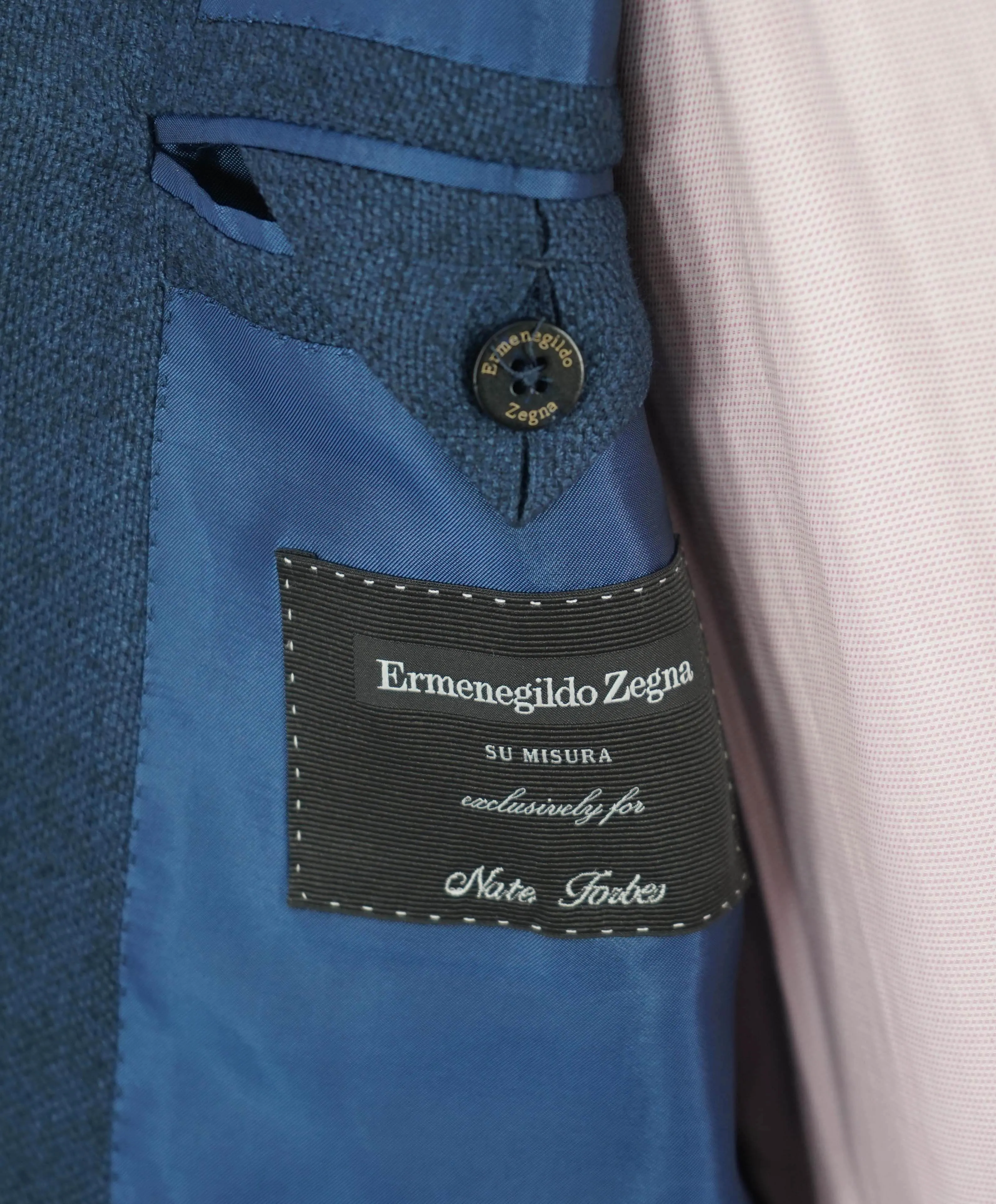 $4,650 ERMENEGILDO ZEGNA- Su Misura CASHMERE Soft Blue Blazer- 40S