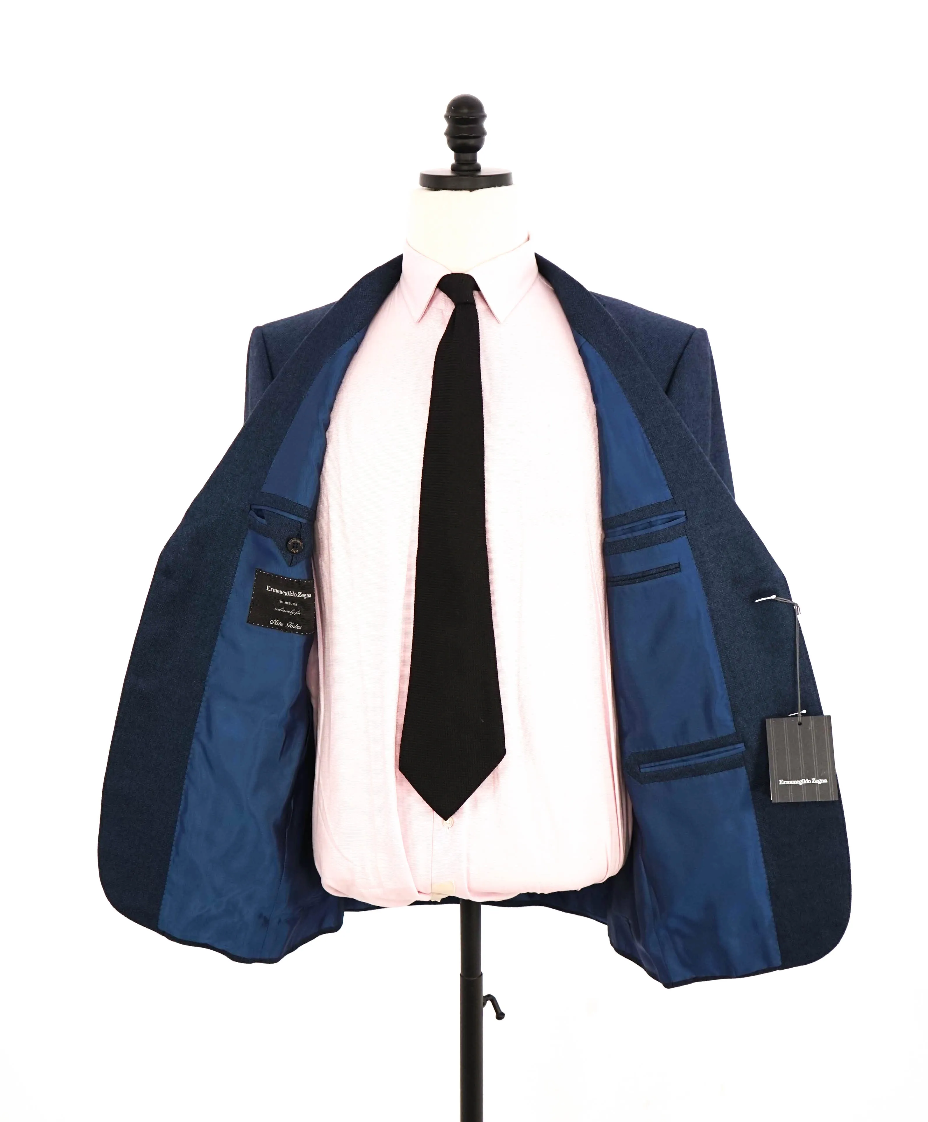 $4,650 ERMENEGILDO ZEGNA- Su Misura CASHMERE Soft Blue Blazer- 40S