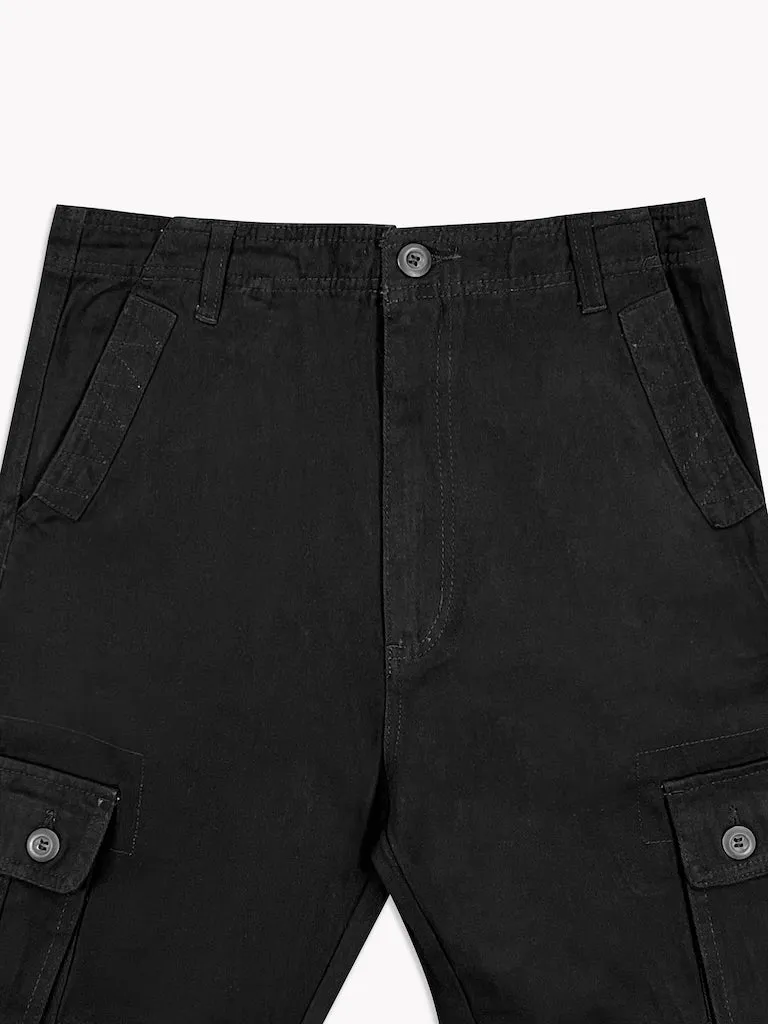 6 Pocket Cargo Pants-Black