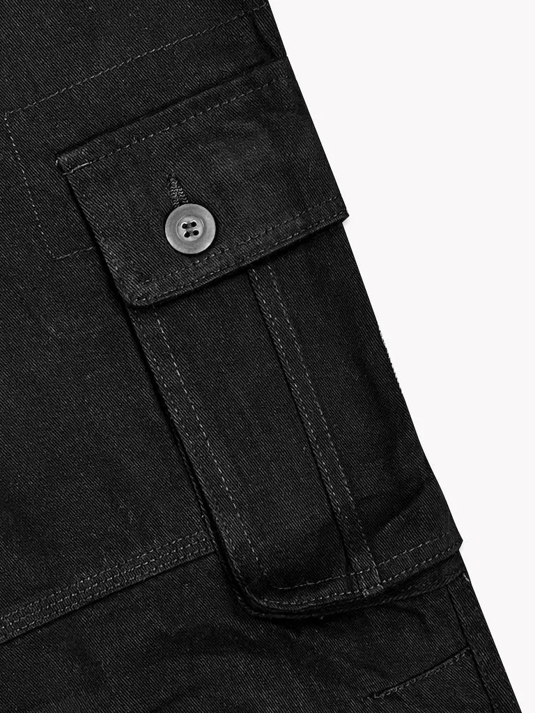 6 Pocket Cargo Pants-Black
