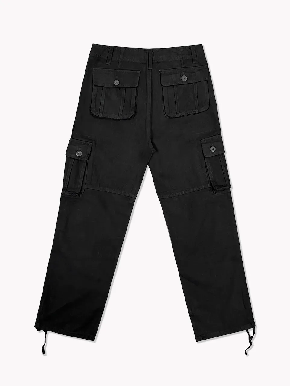 6 Pocket Cargo Pants-Black