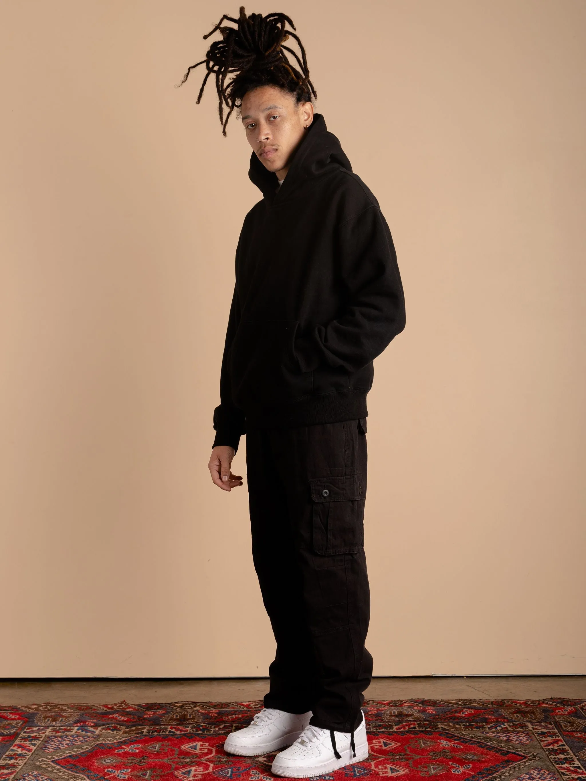 6 Pocket Cargo Pants-Black