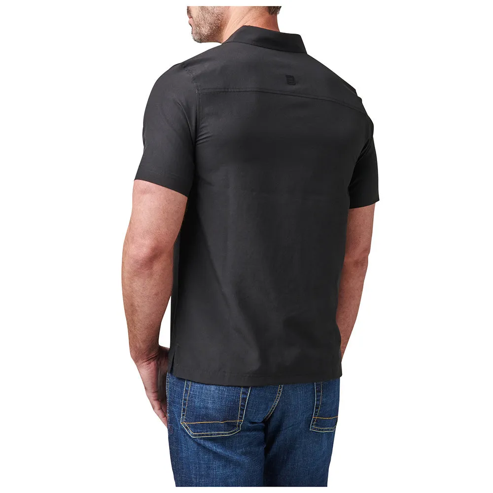 71220-019 PLAYERA TIPO POLO MANGA CORTA FLEX NEGRO MARCA 5.11 TACTICAL