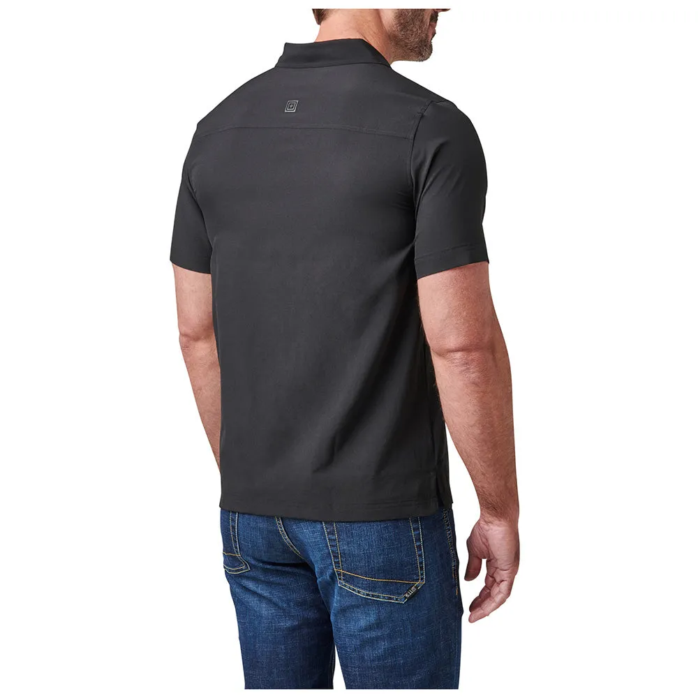 71220-019 PLAYERA TIPO POLO MANGA CORTA FLEX NEGRO MARCA 5.11 TACTICAL