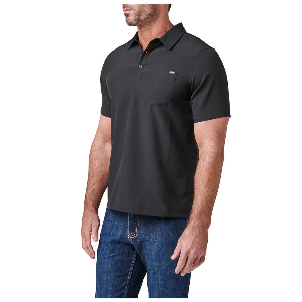 71220-019 PLAYERA TIPO POLO MANGA CORTA FLEX NEGRO MARCA 5.11 TACTICAL