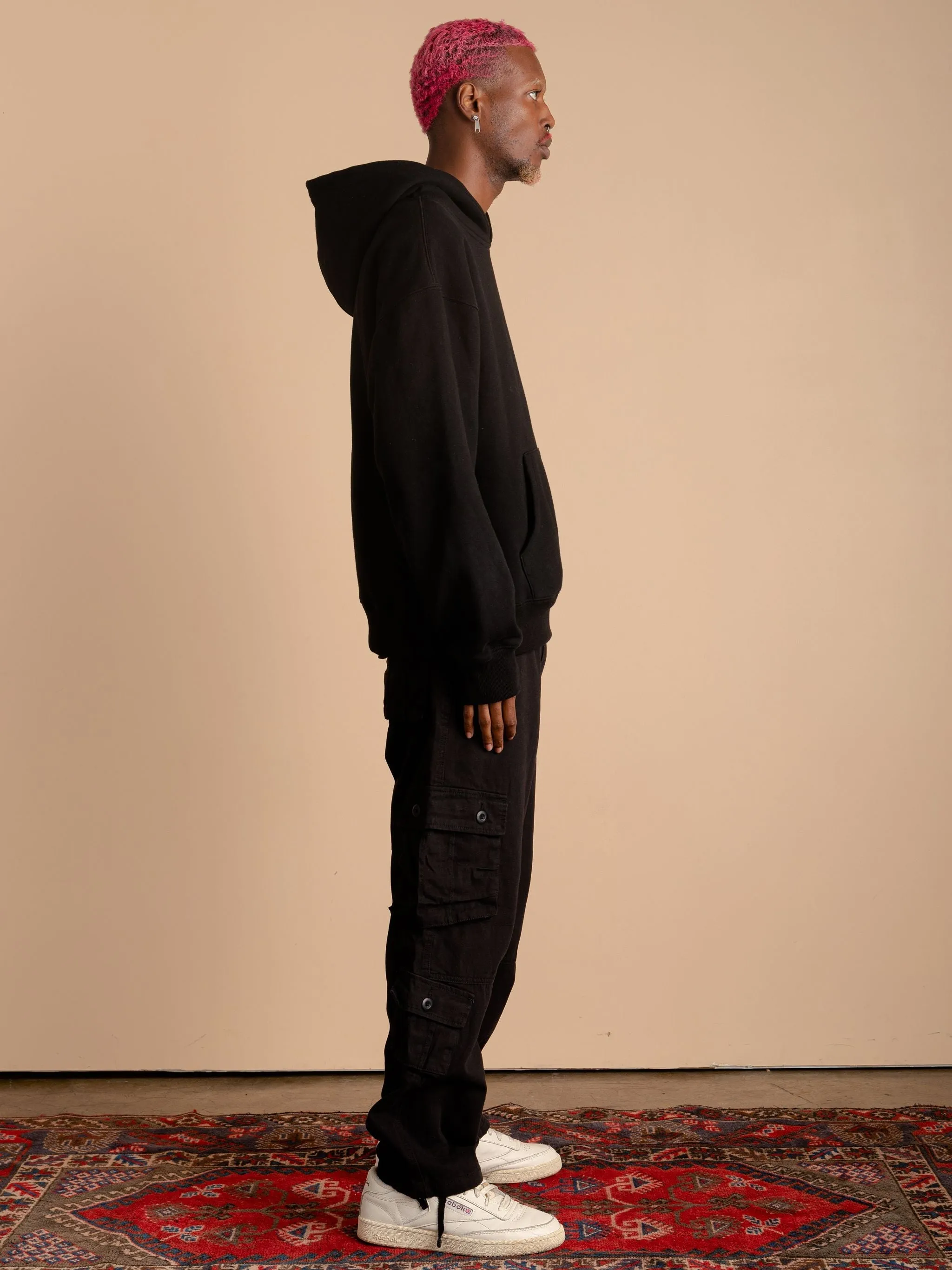8 Pocket Cargo Pants-Black
