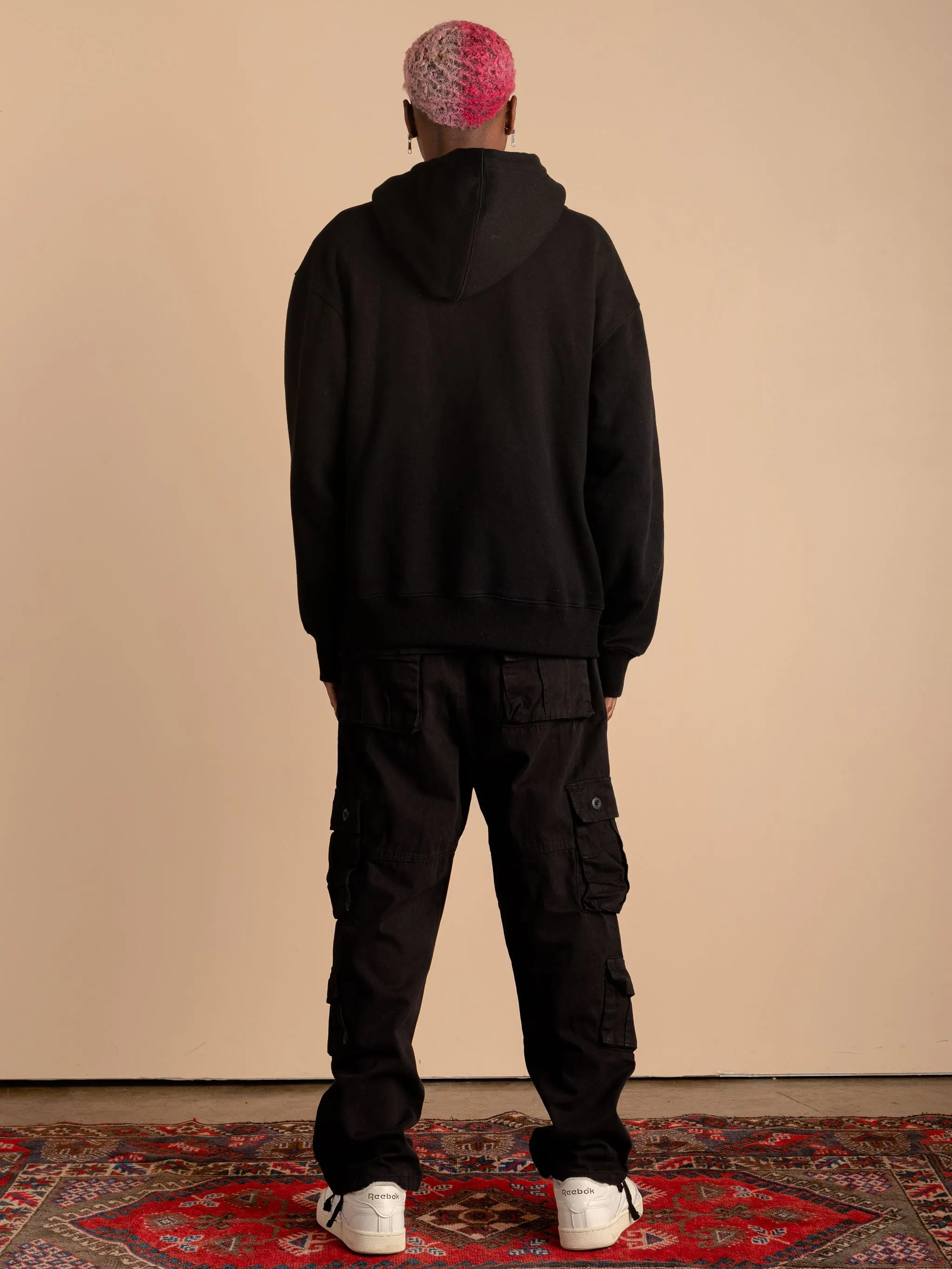 8 Pocket Cargo Pants-Black