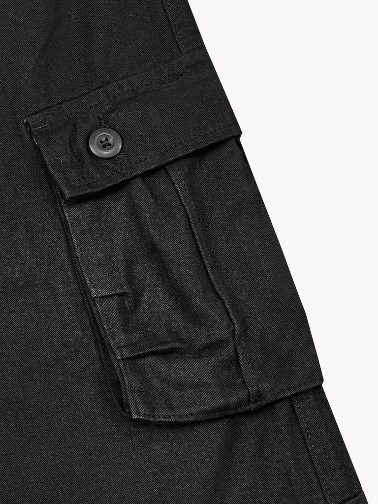 8 Pocket Cargo Pants-Black