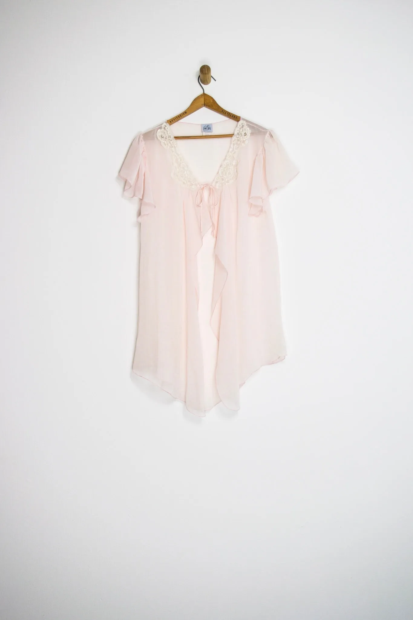 80’s SHEER PEIGNOIR ROBE/DUSTER / MEDIUM