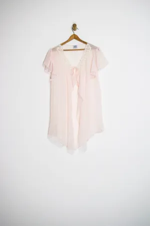 80’s SHEER PEIGNOIR ROBE/DUSTER / MEDIUM
