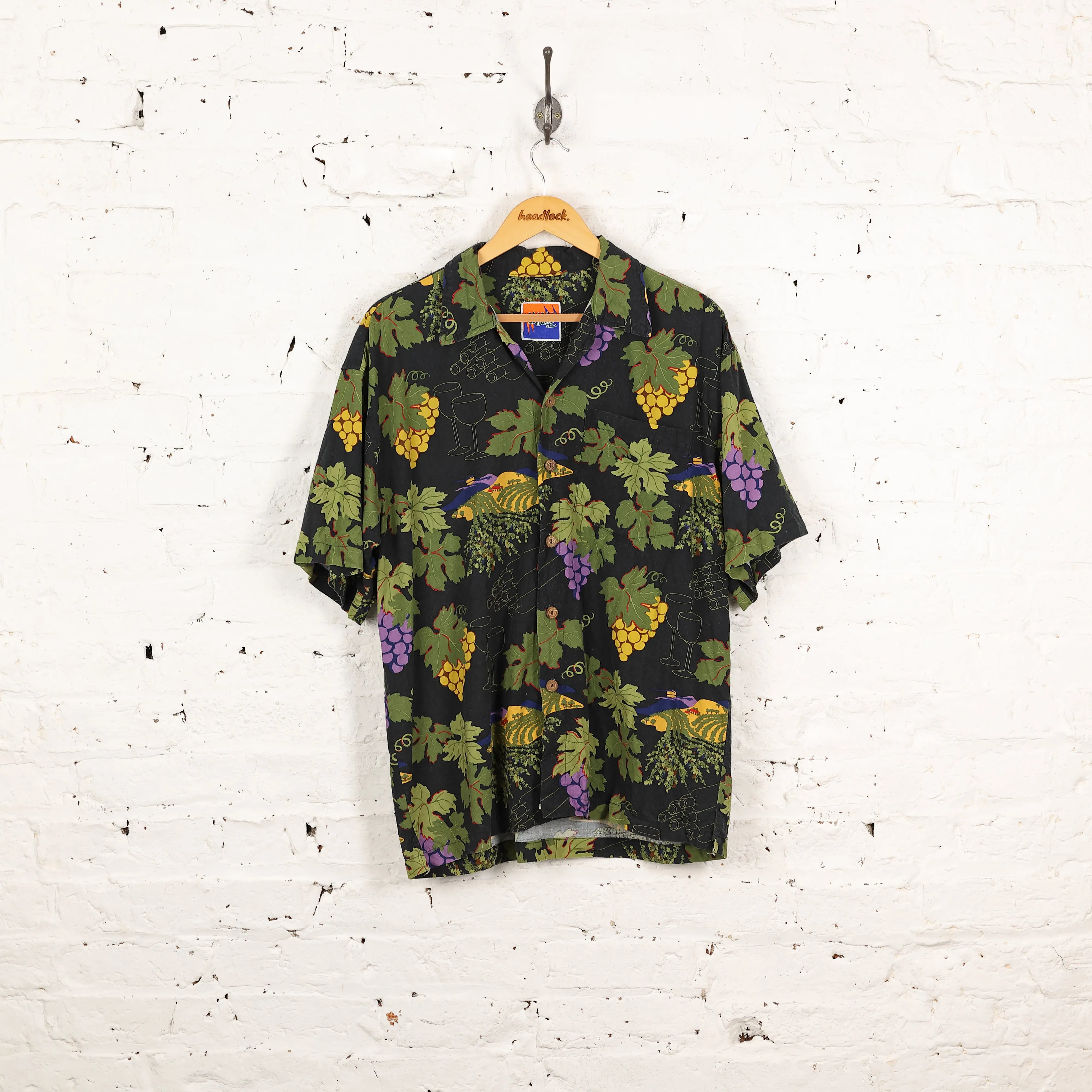 90's Pattern Shirt - Black - L