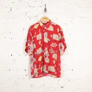 90s Pattern Shirt - Red - XL