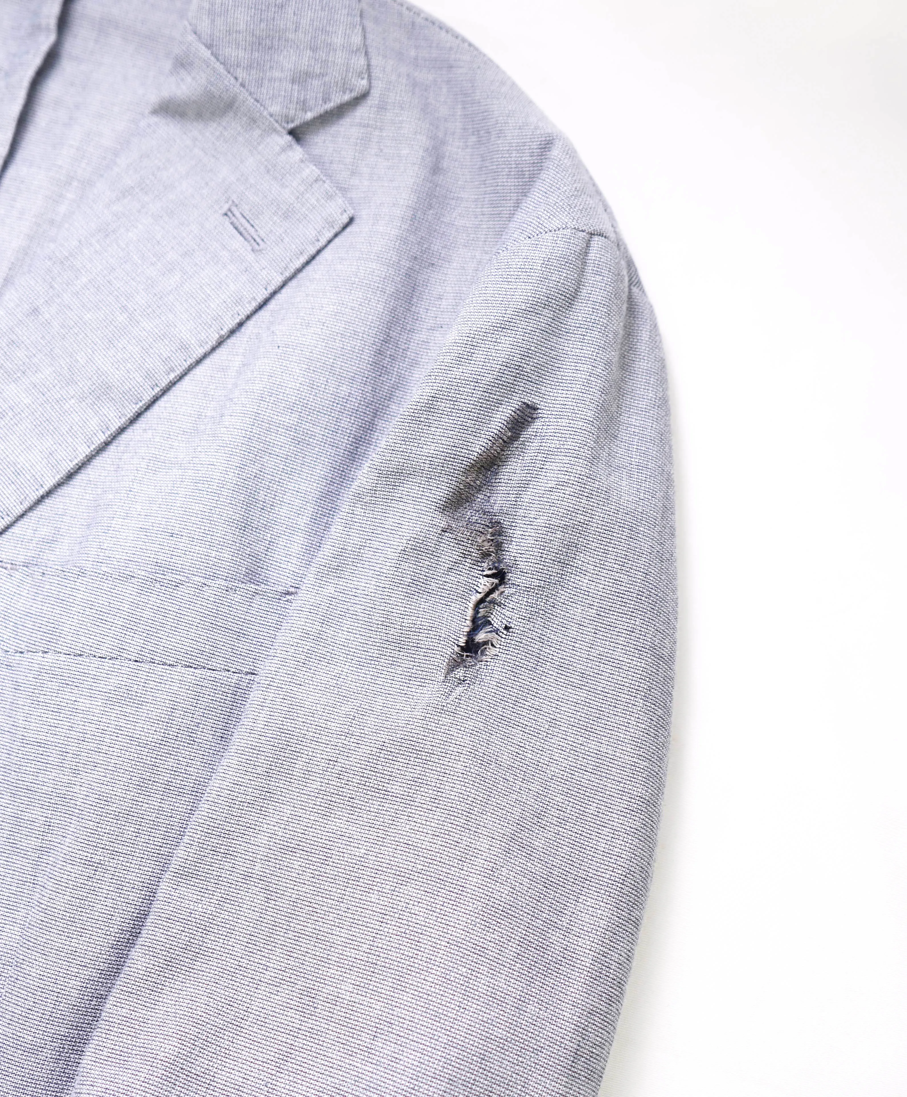 $995 ELEVENTY -SEERSUCKER Blue Gingham Check Button Blazer- 42US (52EU)