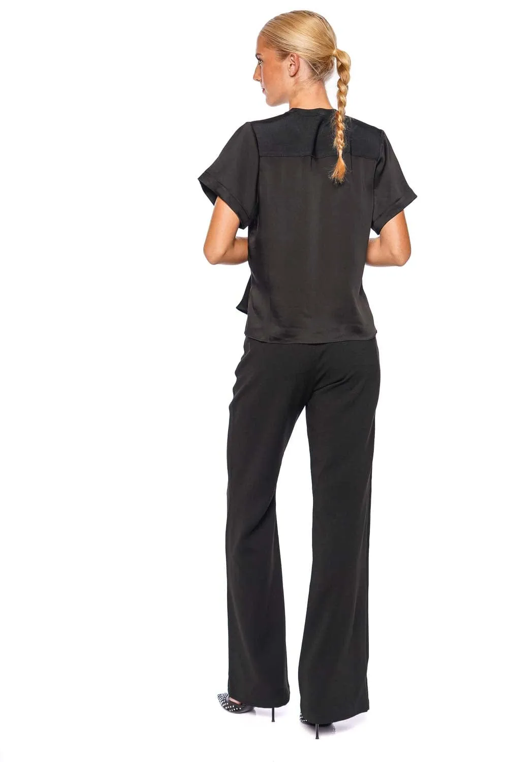 Addy Black Short Sleeve Combo Tee