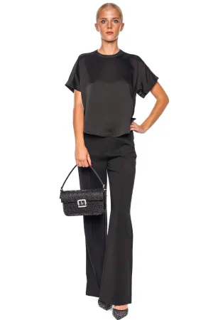 Addy Black Short Sleeve Combo Tee