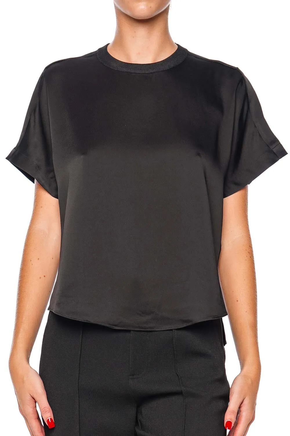 Addy Black Short Sleeve Combo Tee