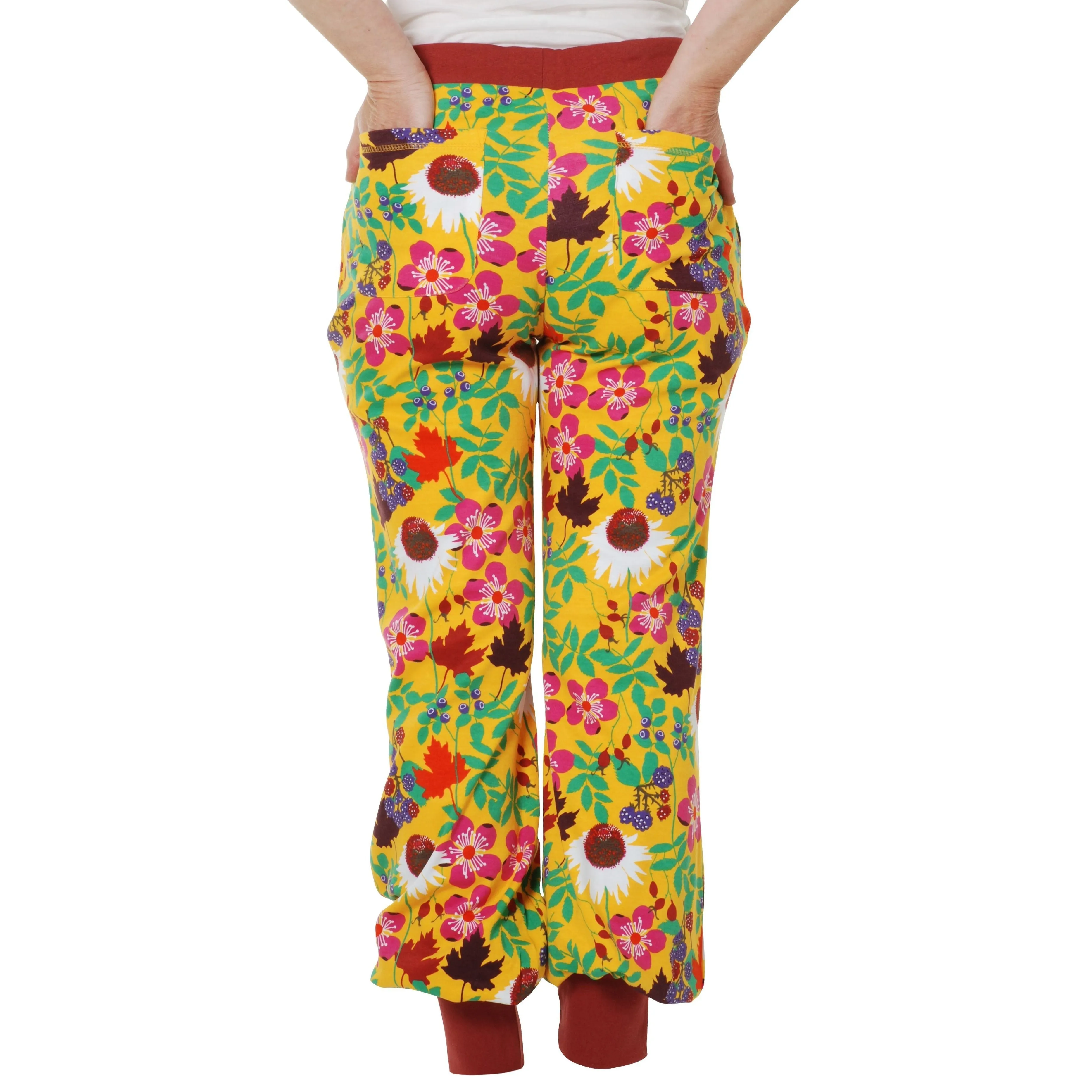 Adult's Autumn Flowers - Yellow Baggy Pants - 2 Left Size XL & 2XL