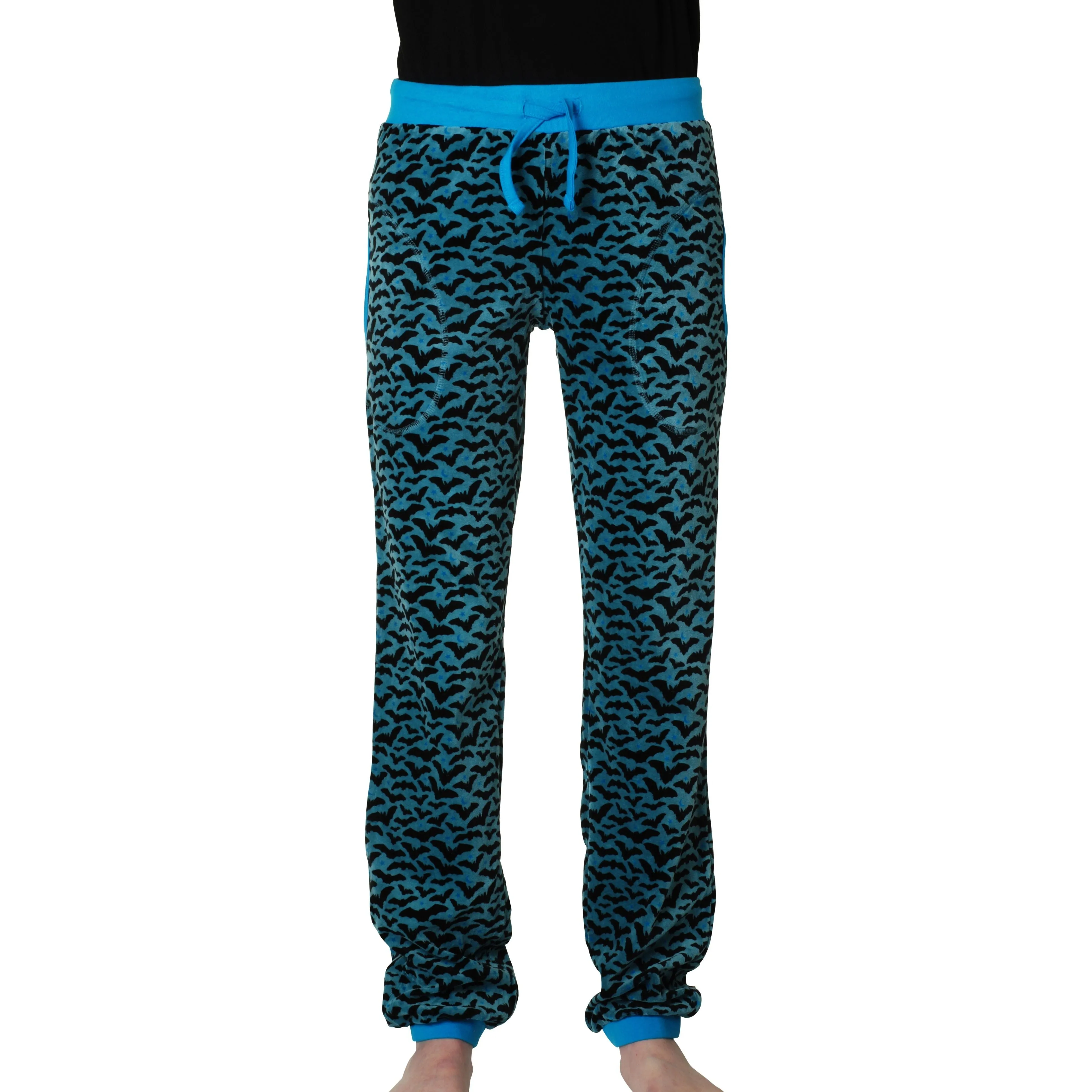 Adult's Bats Velour Baggy Pants - Blue - 1 Left Size 2XL