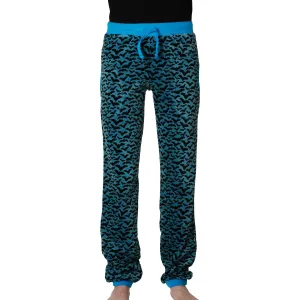 Adult's Bats Velour Baggy Pants - Blue - 1 Left Size 2XL