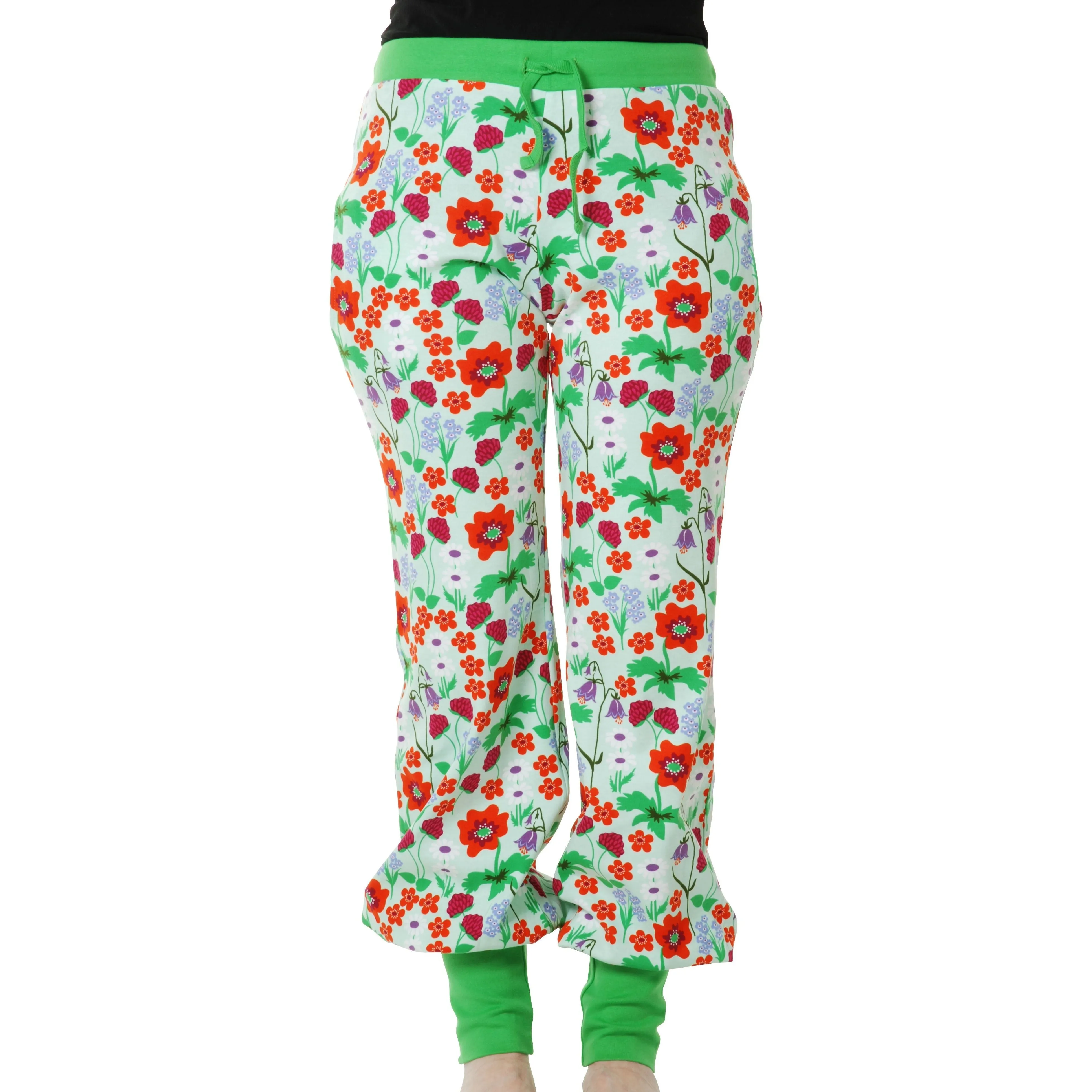 Adult's Flowers - Bay Green Baggy Pants