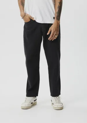 Afends Ninety Twos Organic Demin Relaxed Fit Jean WASHED BLACK