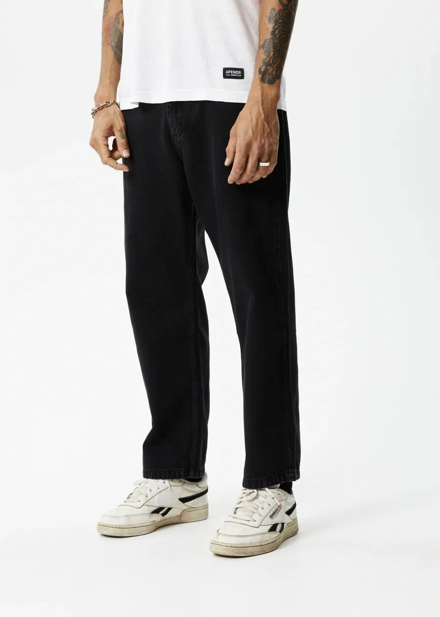 Afends Ninety Twos Organic Demin Relaxed Fit Jean WASHED BLACK