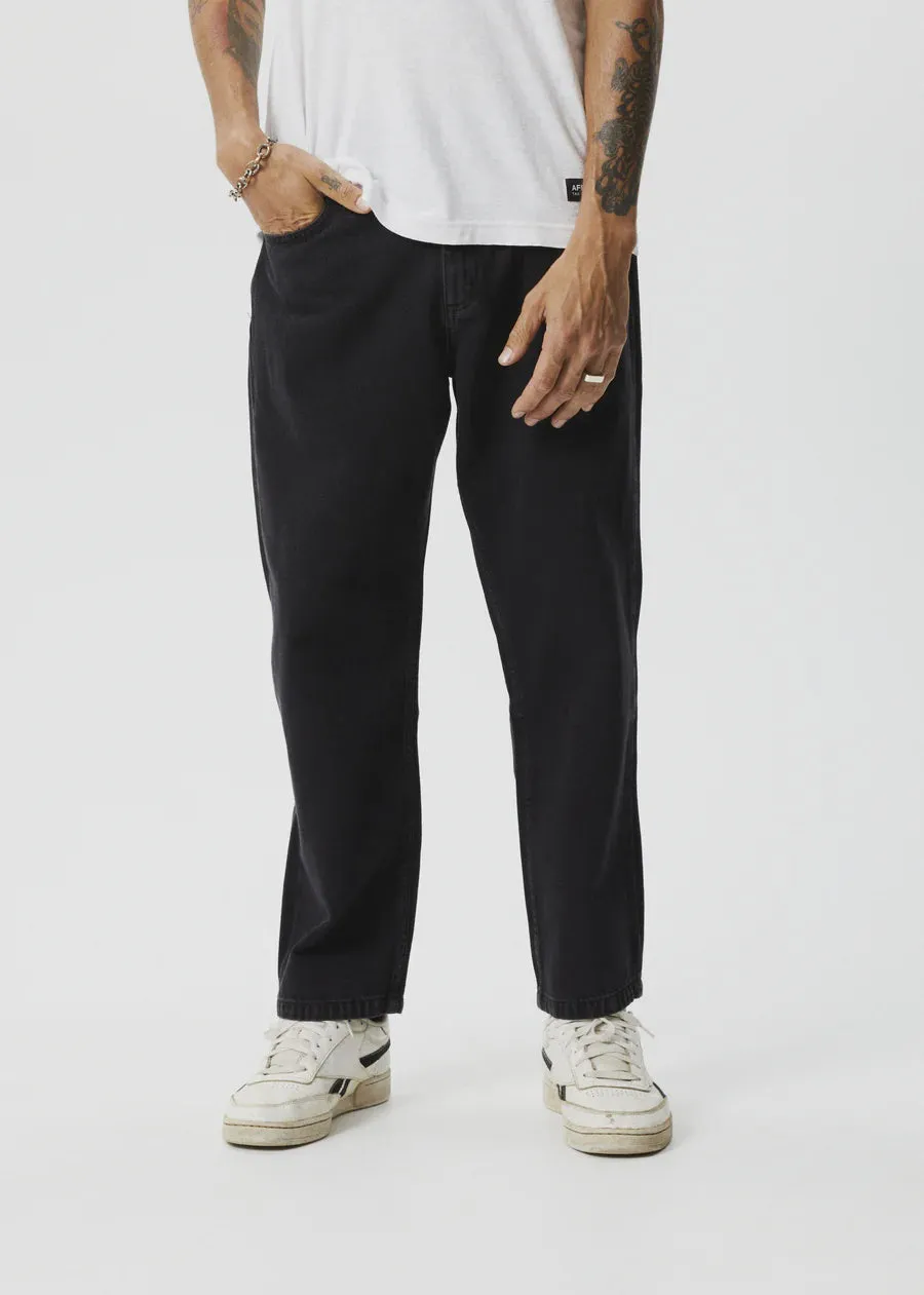 Afends Ninety Twos Organic Demin Relaxed Fit Jean WASHED BLACK