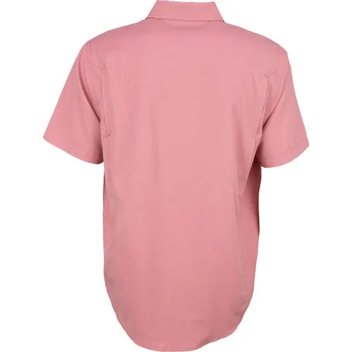 AFTCO MENS RANGLE VENTED SHORT SLEEVE SHIRT - HAZY ROSE
