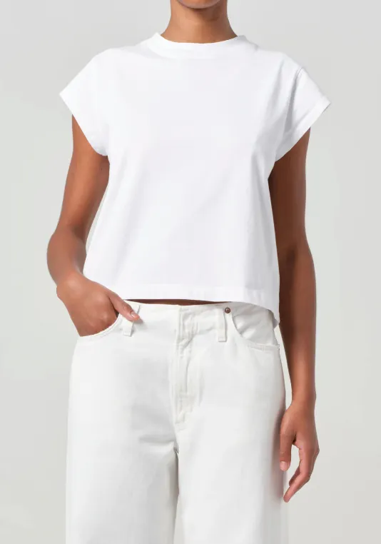 AGOLDE BRYCE CAP SLEEVE TEE