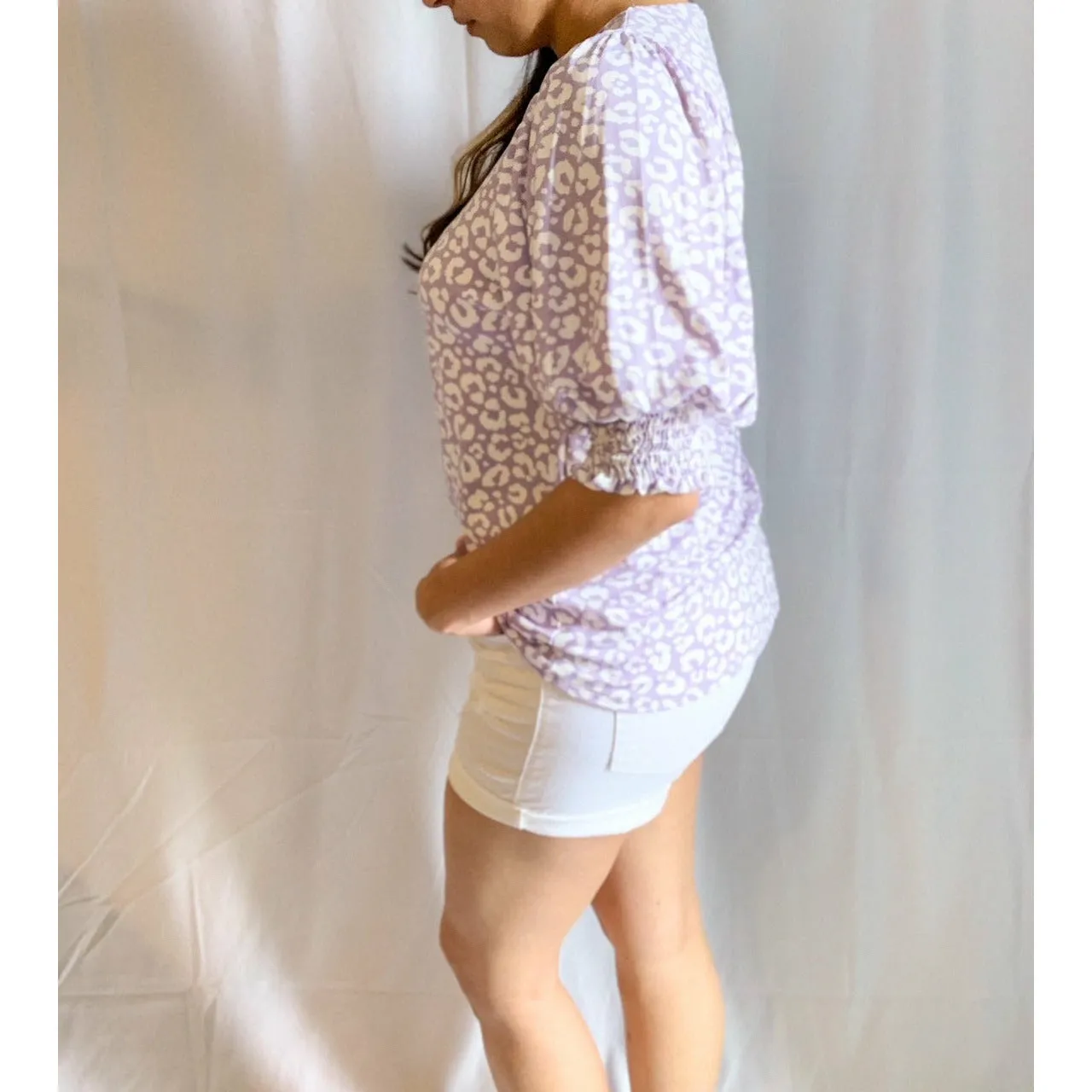 All About You Round Neck Knit Top with 3/4 Sleeves - Lavender