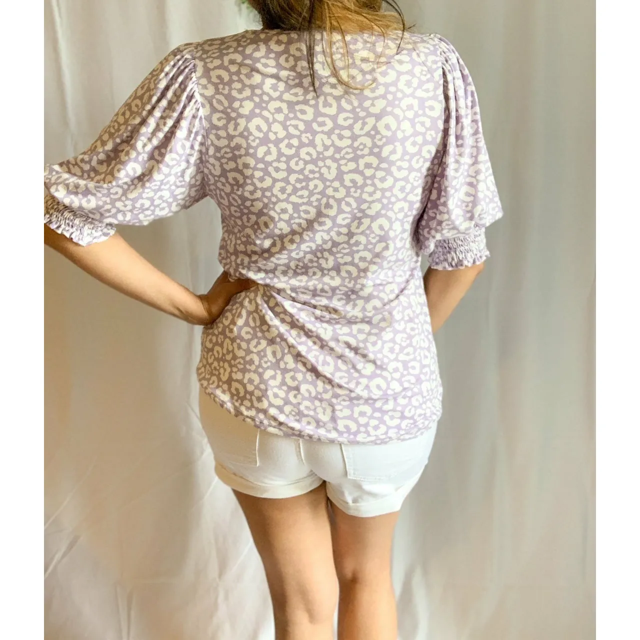 All About You Round Neck Knit Top with 3/4 Sleeves - Lavender