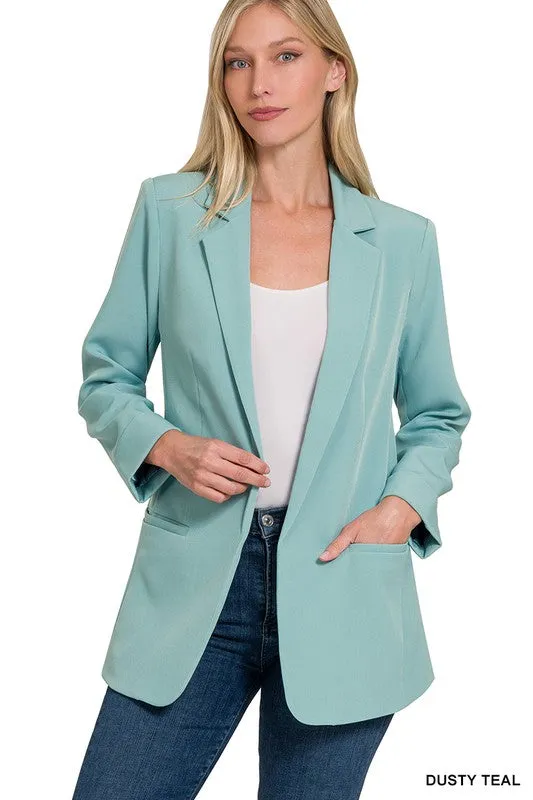 Allure Muted Teal Blazer Jacket