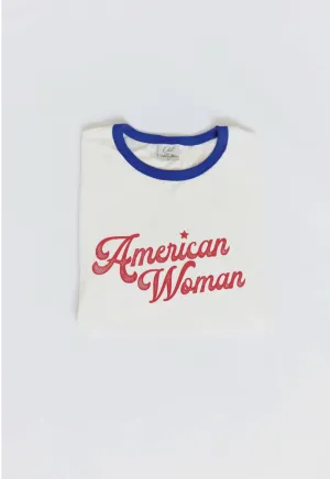 American Woman Ringer Tee