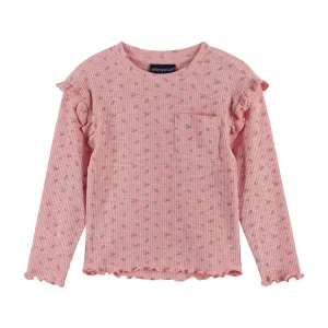 Andy & Evan Pink Floral Long Sleeve Tee