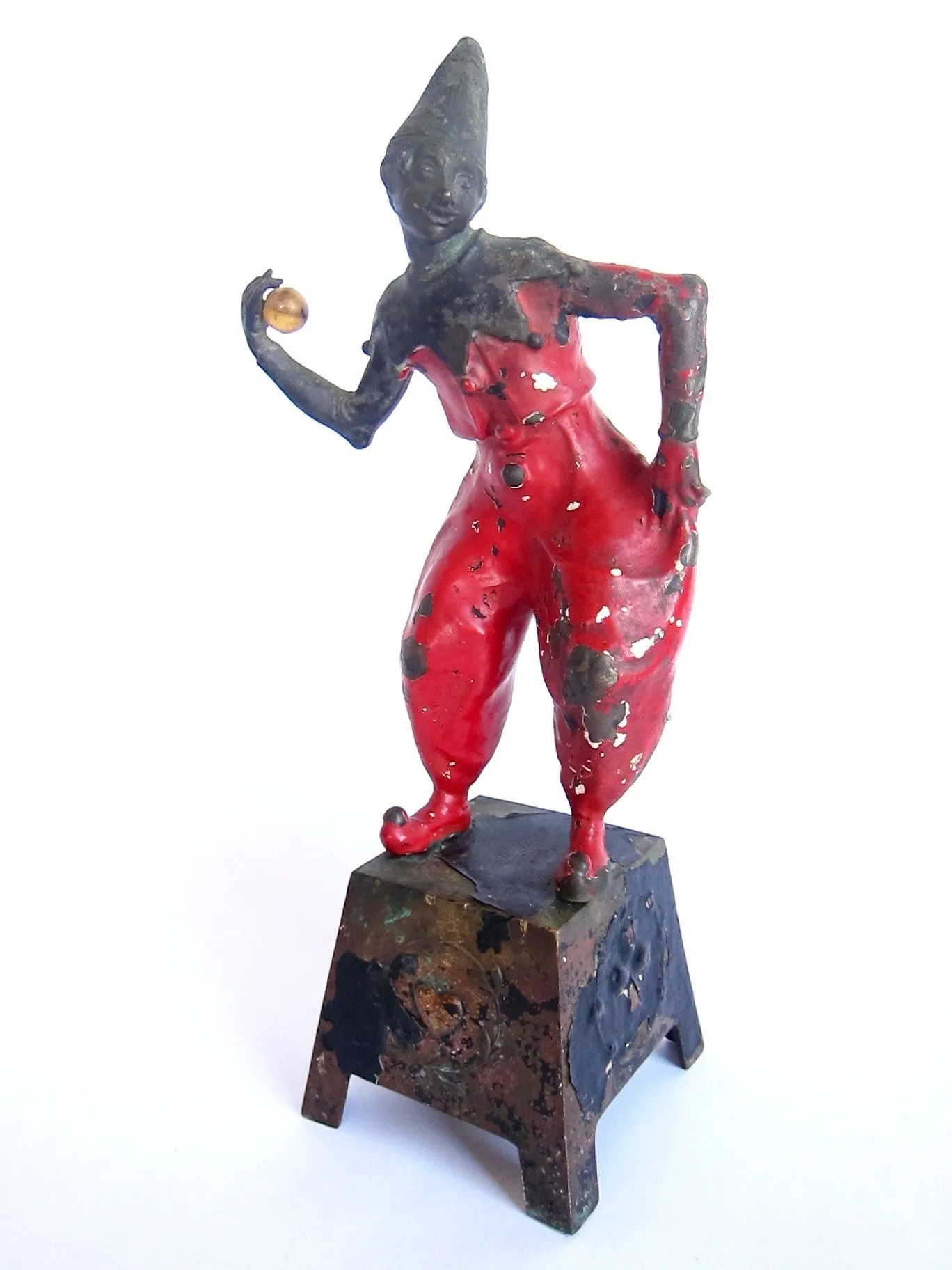 Antique French Bronze Harlequin Figurine
