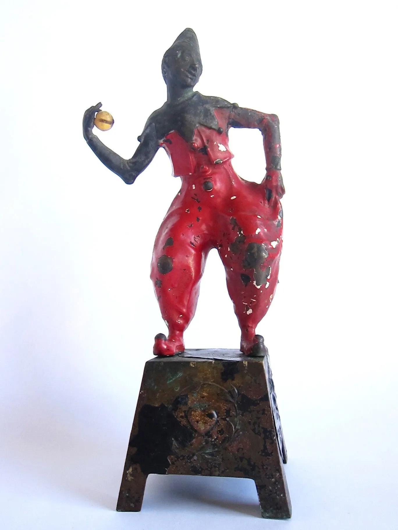 Antique French Bronze Harlequin Figurine