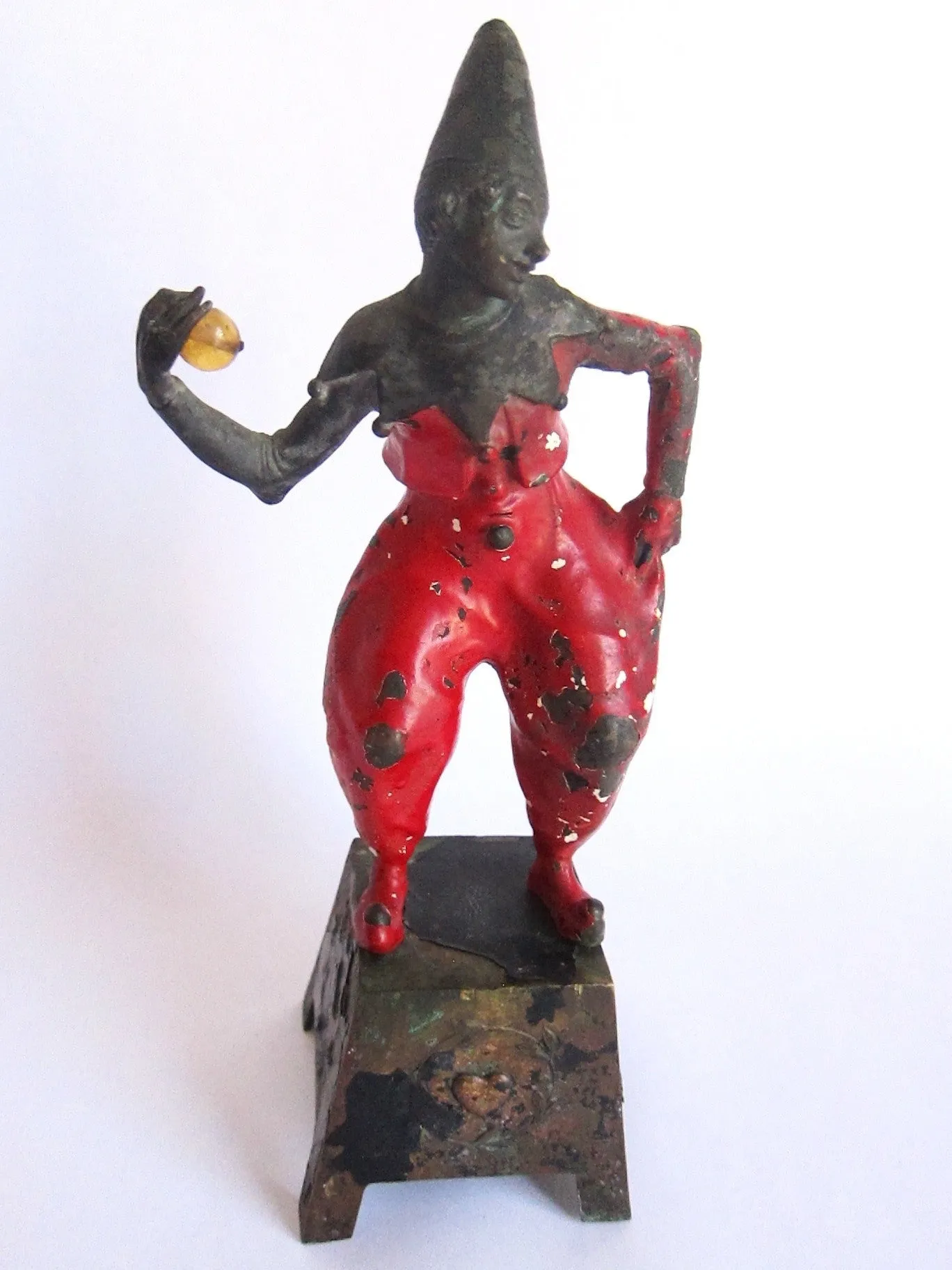 Antique French Bronze Harlequin Figurine