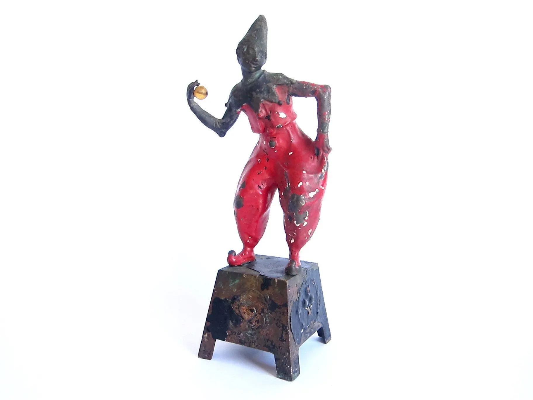 Antique French Bronze Harlequin Figurine