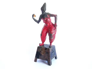 Antique French Bronze Harlequin Figurine