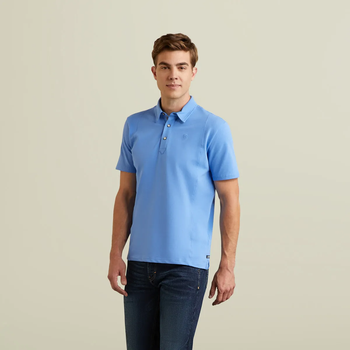 Ariat Men's Medal Polo - Light Blue