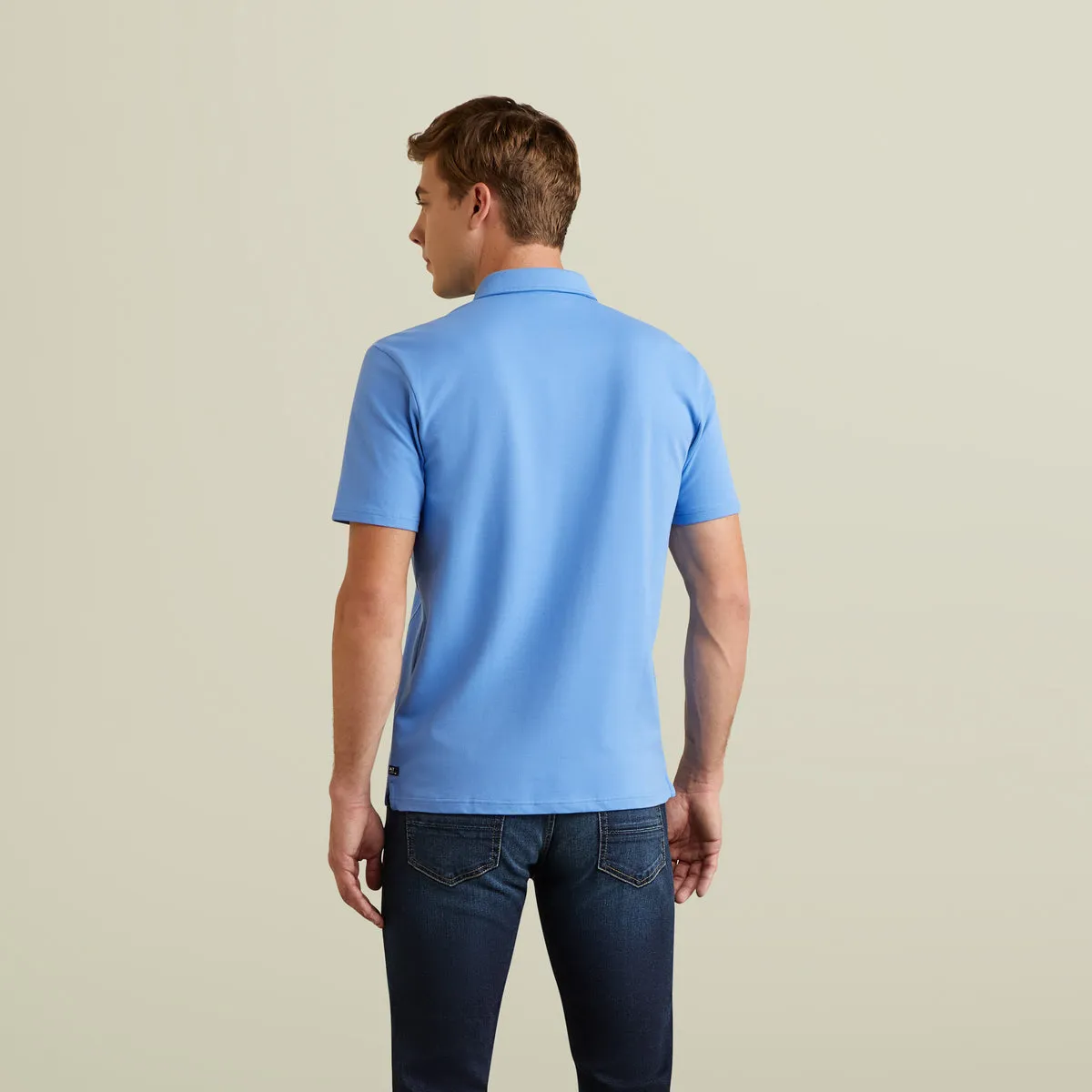 Ariat Men's Medal Polo - Light Blue