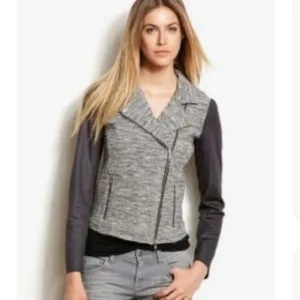 Armani Exchange Zip Motto Jacket - Black/Grey - M