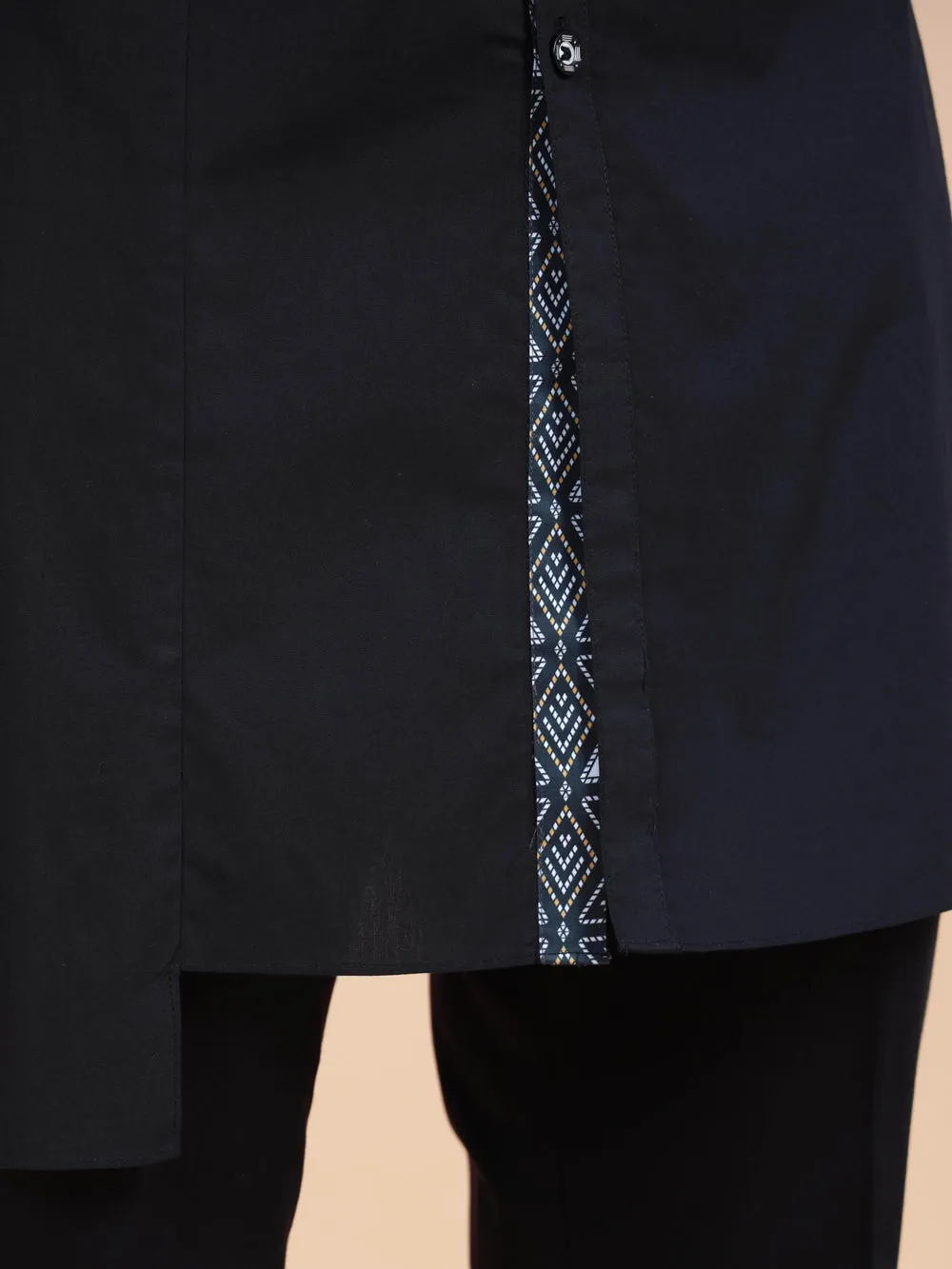 Asymmetric Front Open Kurta Shirt