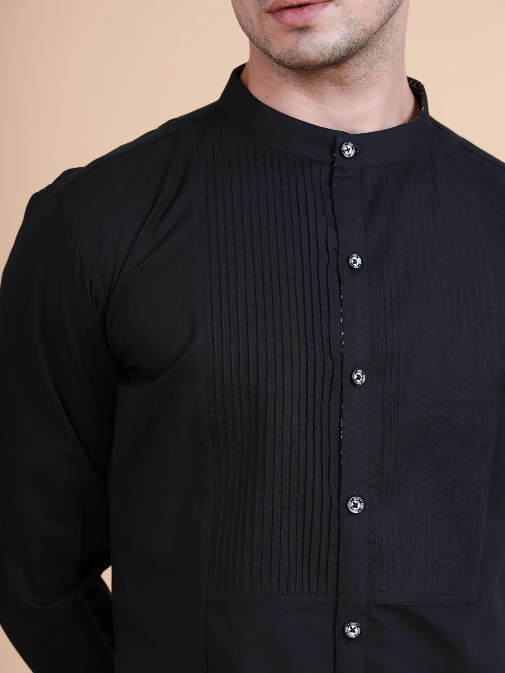 Asymmetric Front Open Kurta Shirt